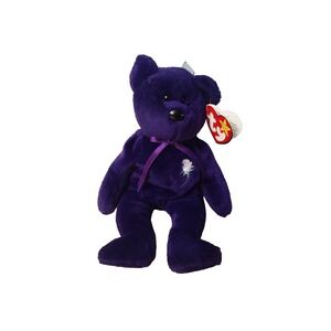 Ty Beanie Baby - PRINCESS Diana Bear 1997 RARE WITH TAG ERRORS PE Pellets